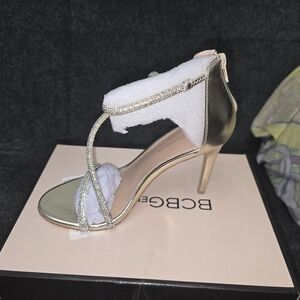 BCBGeneration Jemmy Strappy Crystal Heel Sandals